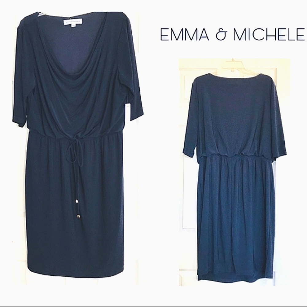 EMMA & MICHELE Navy Dress